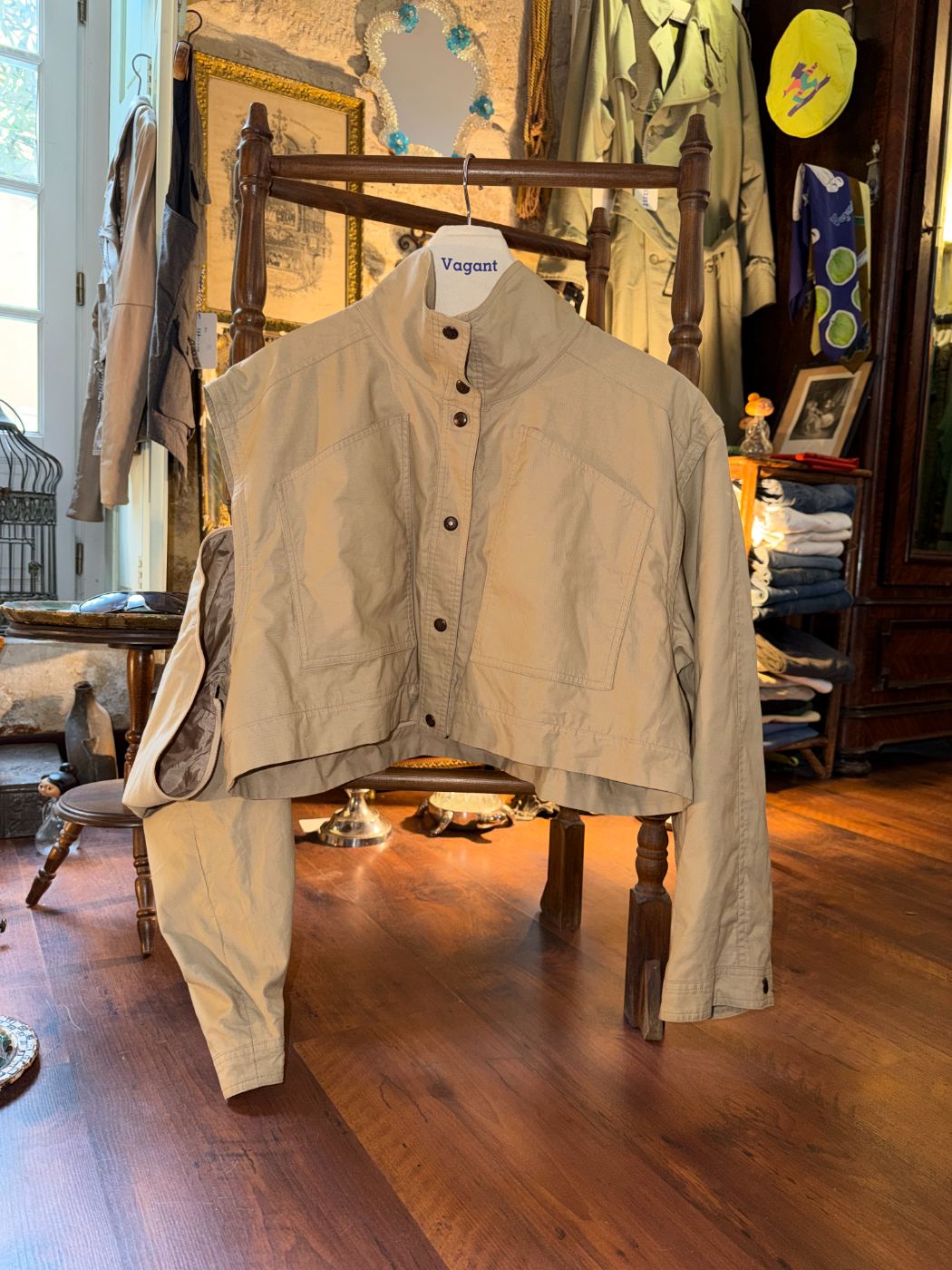 Veste courte manches amovibles