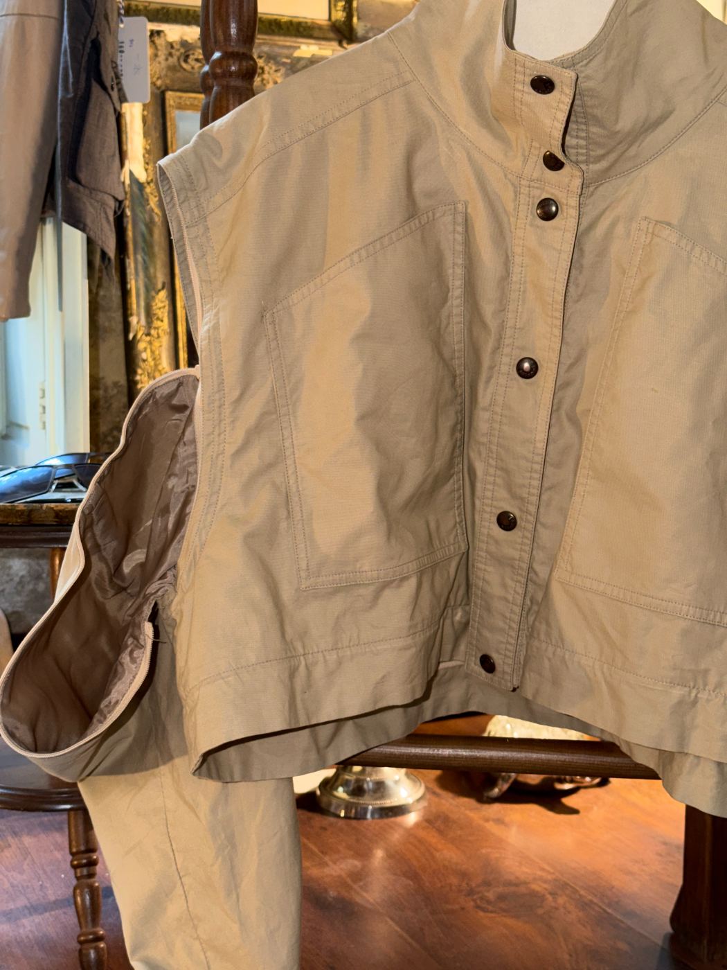Veste courte manches amovibles