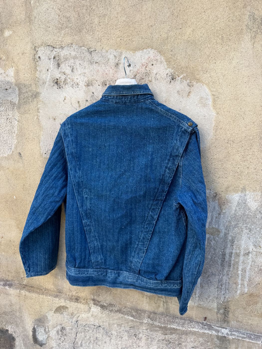 Veste en denim motard brut