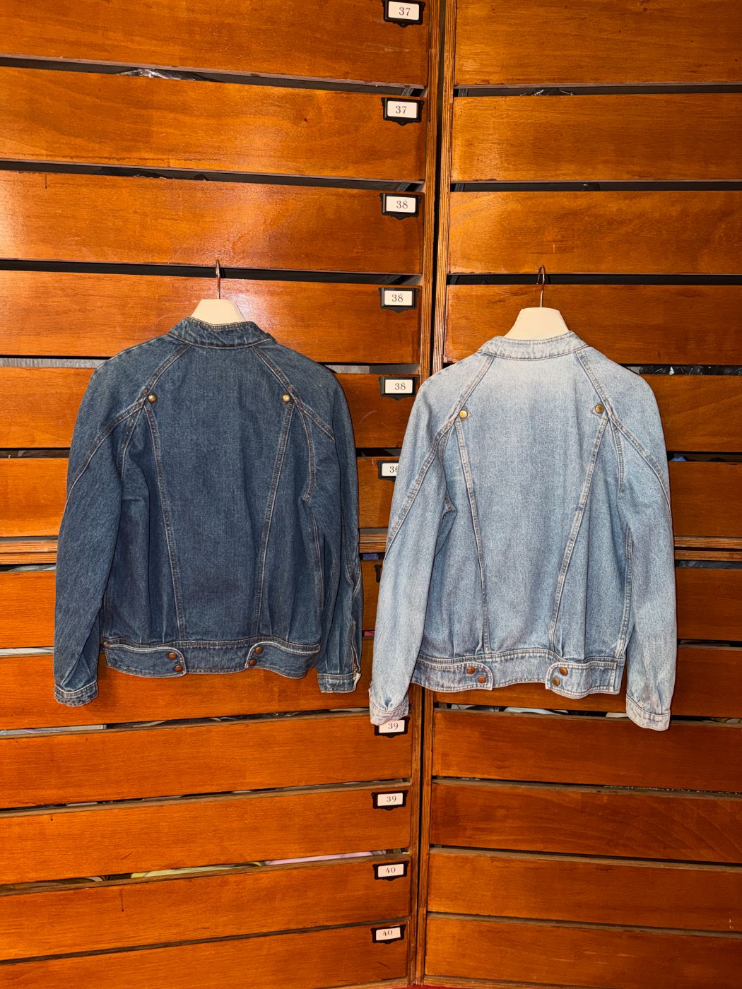 Vestes en denim de motard